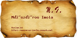 Mészáros Imola névjegykártya