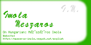 imola meszaros business card